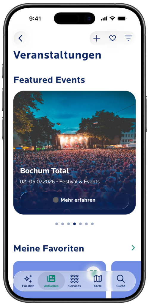 Veranstaltungskalender in der Bochum App